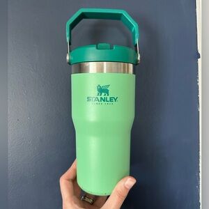 Stanley The IceFlow Flip Straw Tumbler 20oz Jade Green Water Bottle Camping